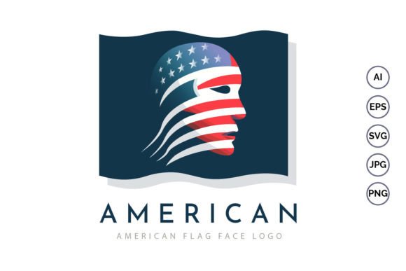 American Flag Face Logo Template Design: A Strategic Branding Solution