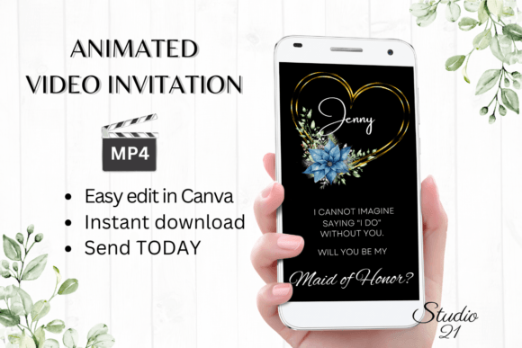 Christmas Maid of Honor Proposal W3219MH