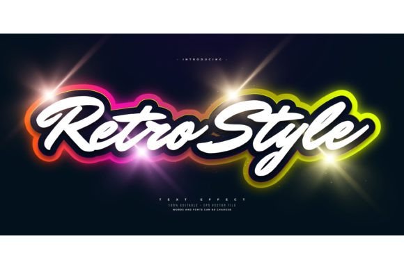 Colorful Retro Text Effect Guide