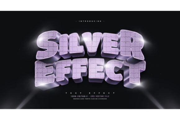Elevating Brand Identity with the 3D Editable Silver Text Style Effect in Adobe Illustrator