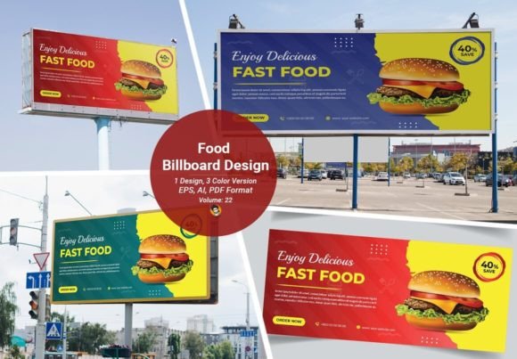 Food Billboard Design: High-Impact Vector Templates