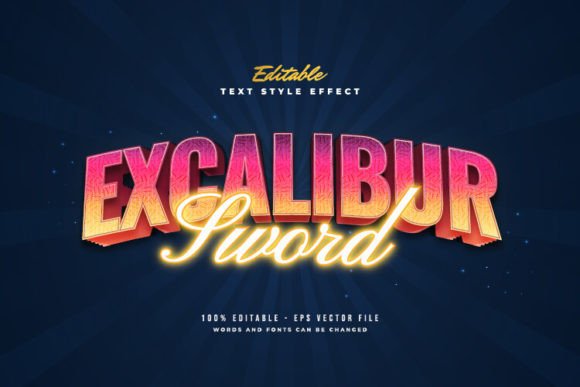 Glowing Excalibur Neon Text Style Effect: A Comprehensive Guide to Dynamic Typography Design