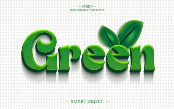 Green Editable Text Effect Design Guide