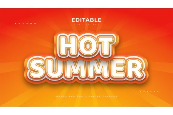 Hot Summer Text Effect: Elevating Visual Communication with Editable Adobe Illustrator Styles