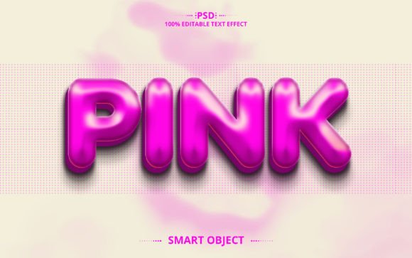 Pink Creative Text Effect Design Guide