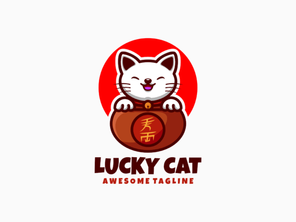 Strategic Branding with the Lucky Cat Mascot Cartoon Logo