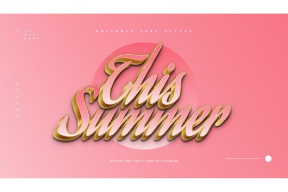 Strategic Visual Communication with 3D Embossed Pink and Gold Text Effect