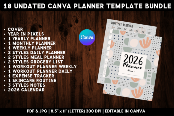 Take Control of Your Schedule with a Printable Canva Planner Template Bundle