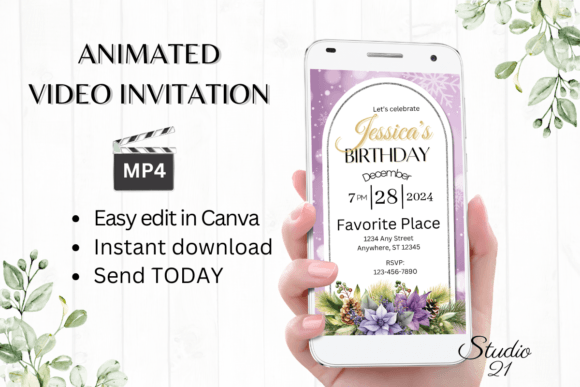 Winter Birthday Invitation: Elevating Celebrations with Digital Animated Video Templates